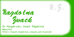 magdolna zwack business card